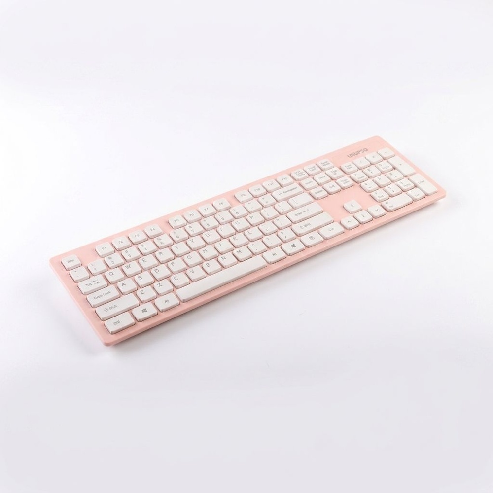 USUPSO คีย์บอร์ดไวร์เลส Colorful สีชมพู