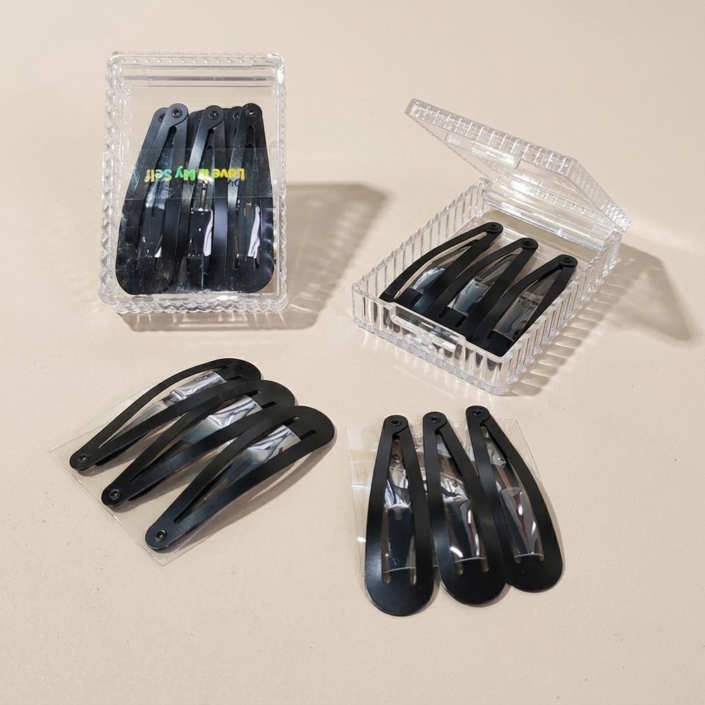 USUPSO กิ๊บติดผมวงรี สีดำ(9ชิ้นต่อกล่อง)#Z9