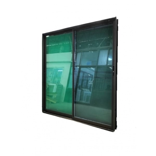WELLINGTAN (LIKE) ประตูบานเลื่อน สีดำ160 x 205 ซม. พร้อมมุ้ง W-AL/015 BL