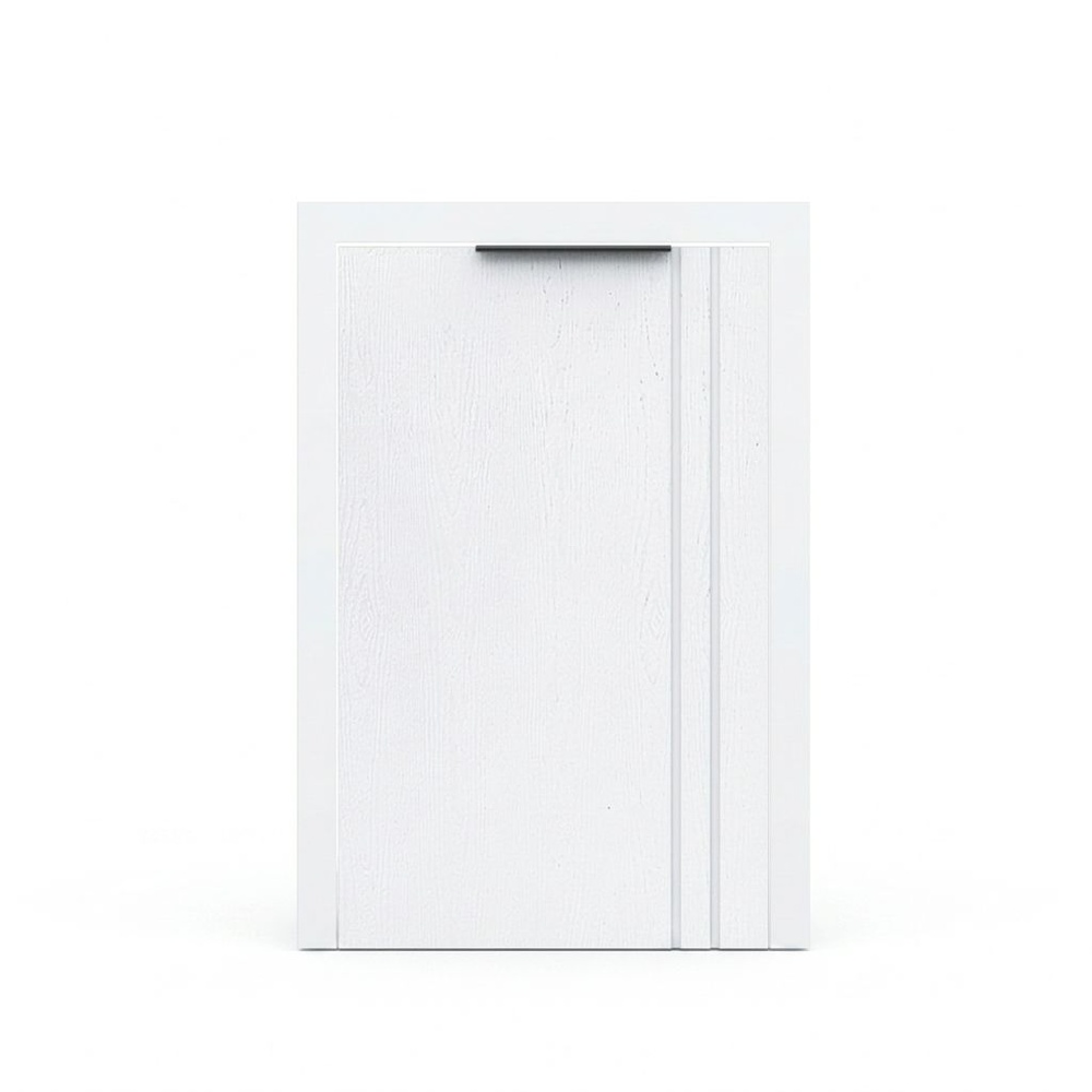 CLOSE Lumine บานถังแก๊ส uPVC 50x75 ซม. เซาะร่อง สีเพียวไวท์