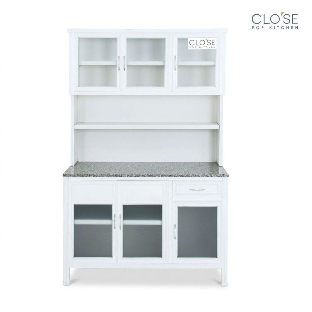 CLOSE ชุดครัวสำเร็จรูป ท๊อปหินแกรนิต รุ่น Glory-NT127 ขนาด 120.5 x 53 x 190 ซม. สีขาว