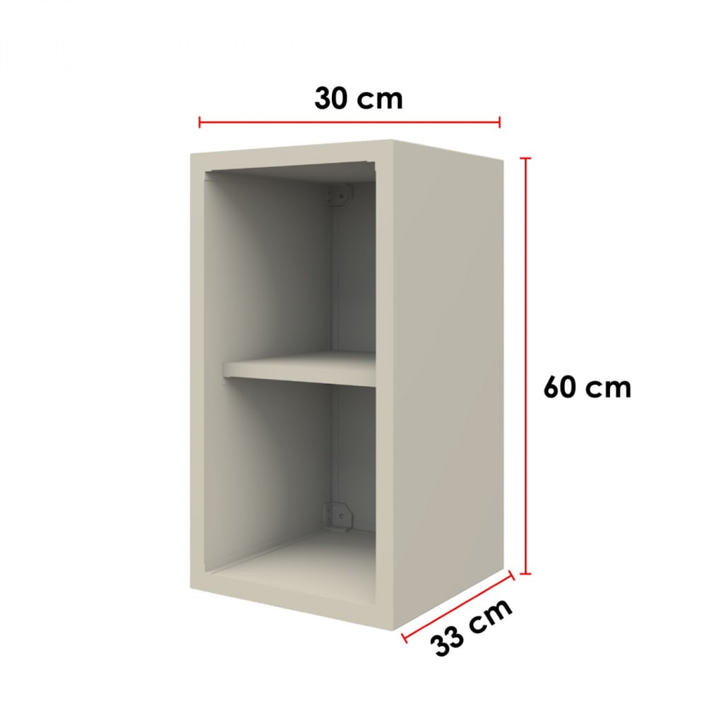 CLOSE Lumine ชั้นเข้ามุม uPVC 30x60x33 ซม. เซาะร่อง สีอัลมอนด์