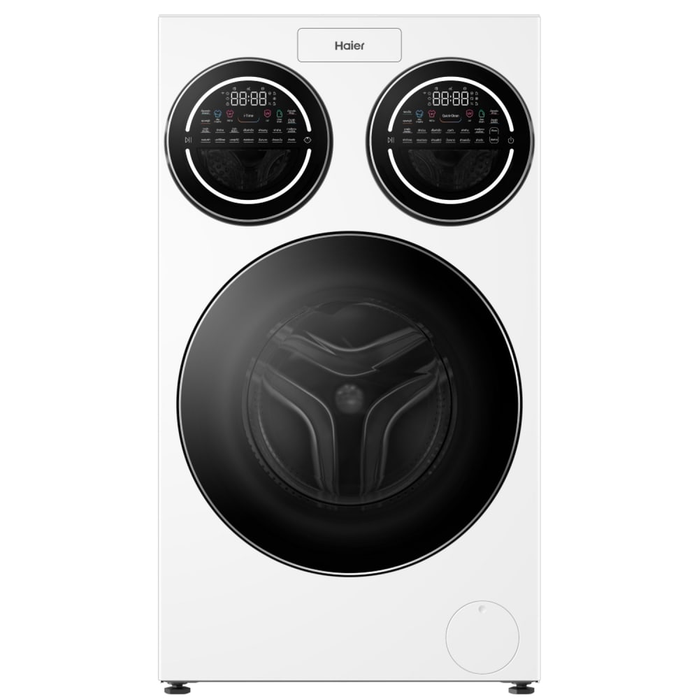 HAIER เครื่องซักผ้าฝาหน้า 3 ถัง ขนาด 14kg รุ่น HW140-BD14697WU1 สีขาว