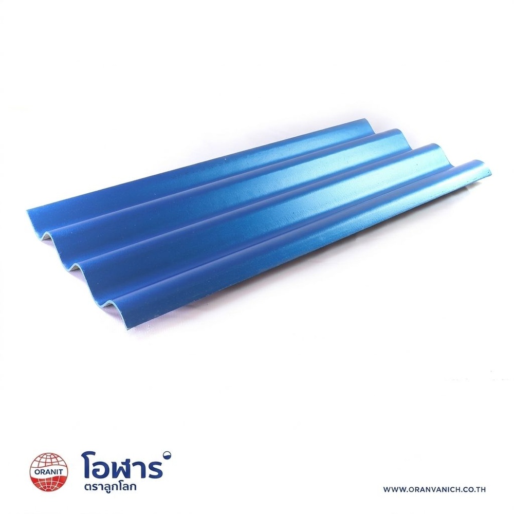 โอฬาร กระเบื้องหลังคา 3ลอน 0.5x50x120 ซม. สีประกายสมุทร