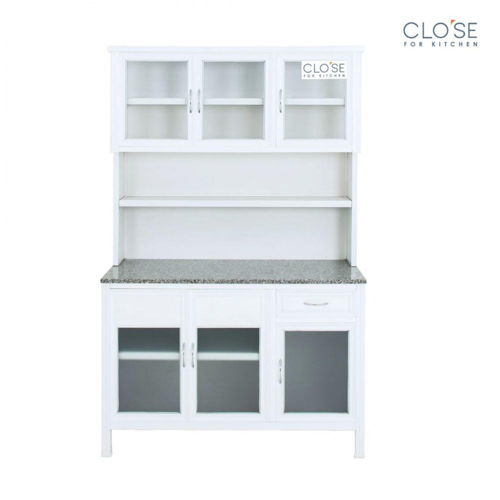 CLOSE ชุดครัวสำเร็จรูป ท๊อปหินแกรนิต รุ่น Glory-NT127 ขนาด 120.5 x 53 x 190 ซม. สีขาว