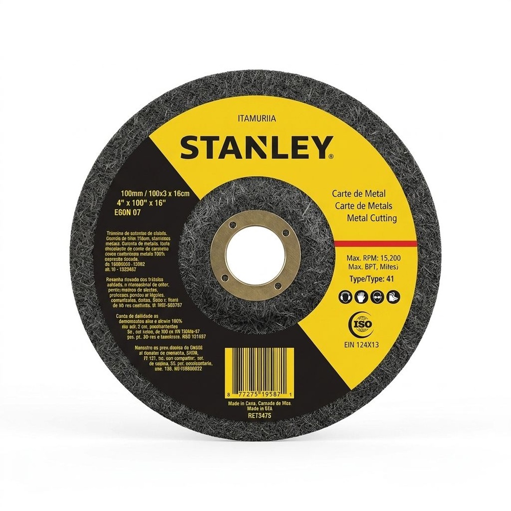 STANLEY ใบตัดสแตนเลส 4" 100X3X16 รุ่น STA4520S