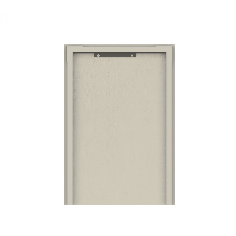 CLOSE Lumine บานถังแก๊ส uPVC 50x75 ซม. เซาะร่อง สีอัลมอนด์