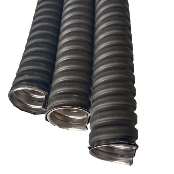 V.E.G.ท่ออ่อนเหล็กหุ้ม PVC ½50M/ม้วน สีดำ