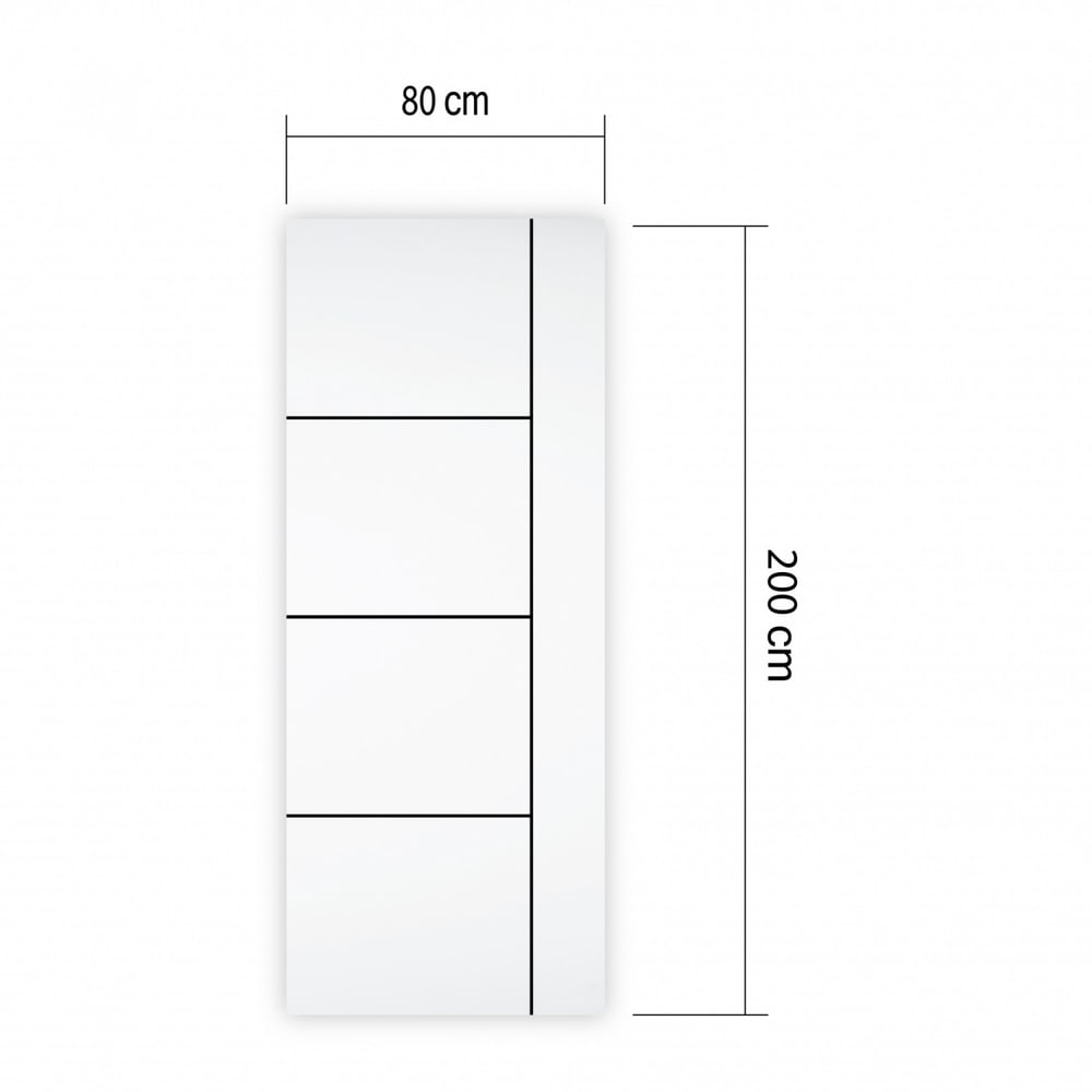 WELLINGTAN ประตูภายนอก UPVC เซาะร่อง รุ่น OK-009N ขนาด 80x200 ซม. สีขาว (เจาะลูกบิด)