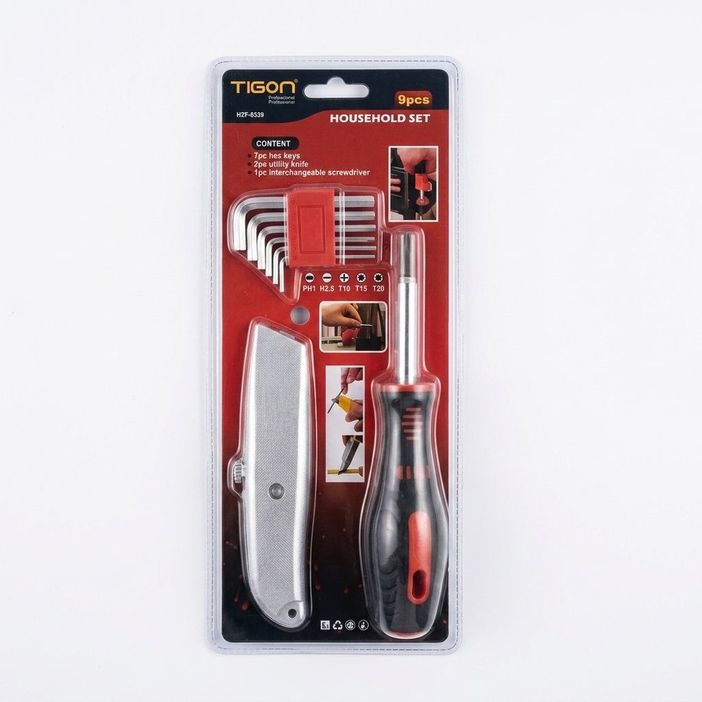 TIGON ชุดเครื่องมือ 9 pcs. รุ่น HZF-8539