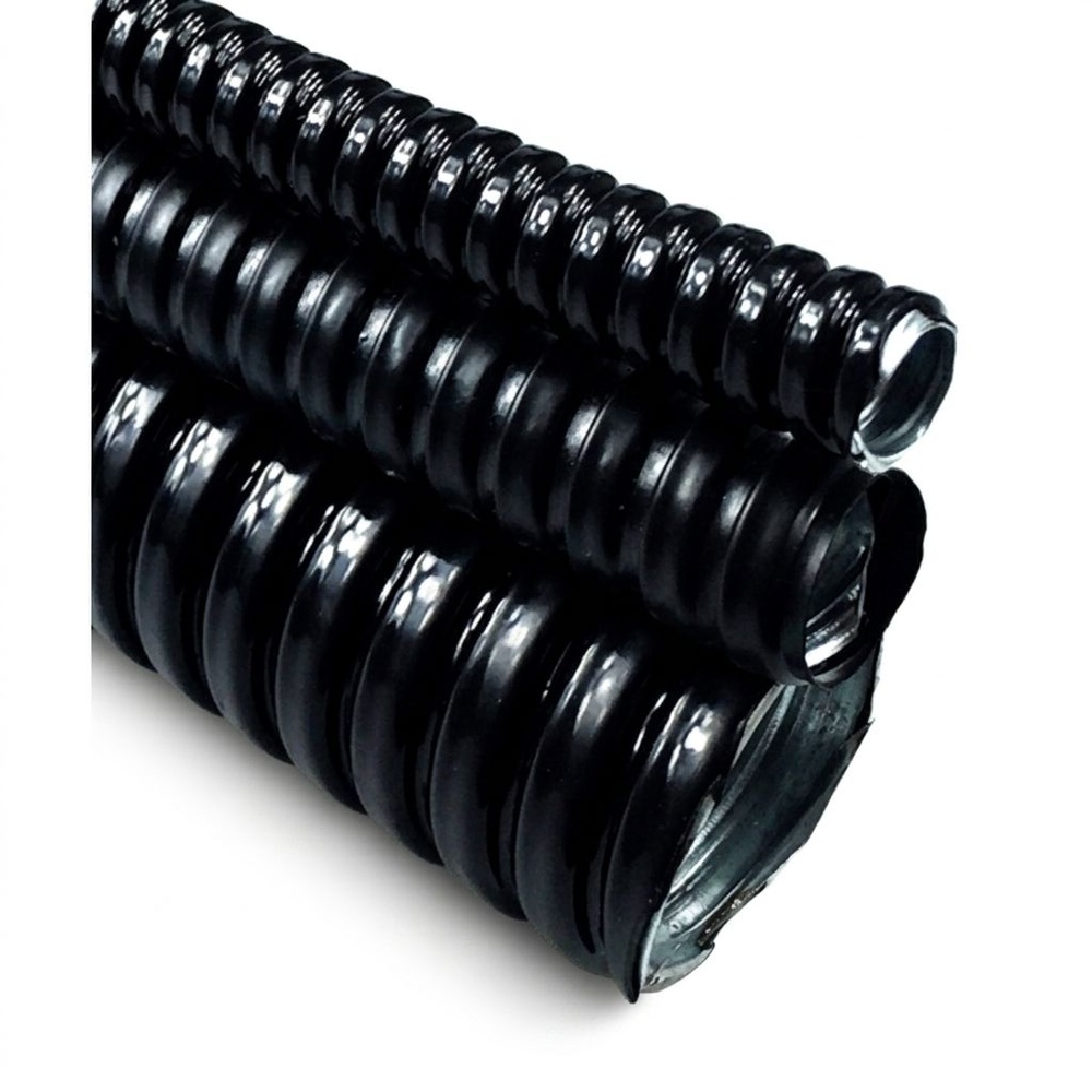 V.E.G.ท่ออ่อนเหล็กหุ้ม PVC 3/4 10M/ม้วน สีดำ