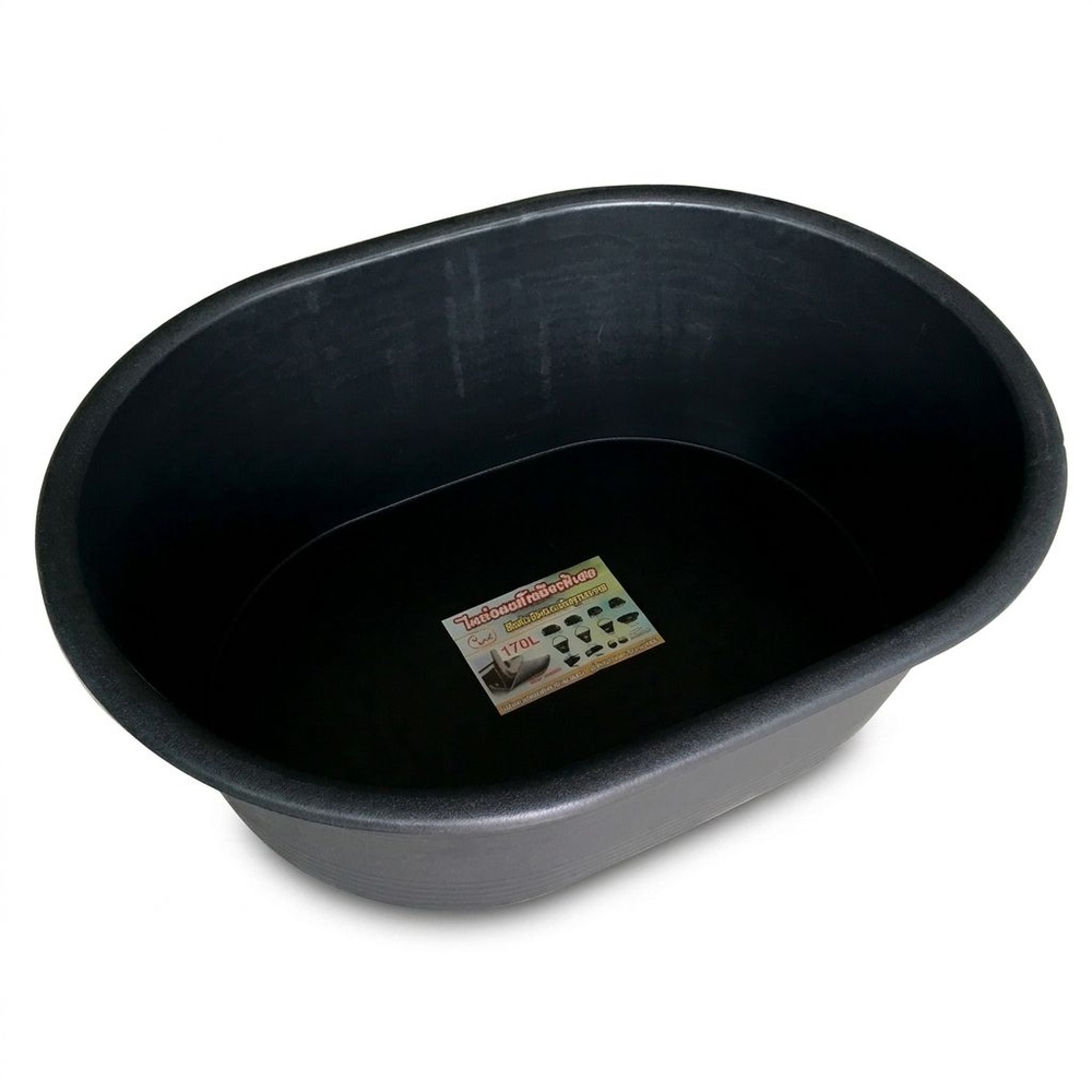 W.PLASTIC อ่างเปลผสมปูน ขนาด 135 ลิตร 68x89x33 ซม. (เหนียวพิเศษ) สีดำ
