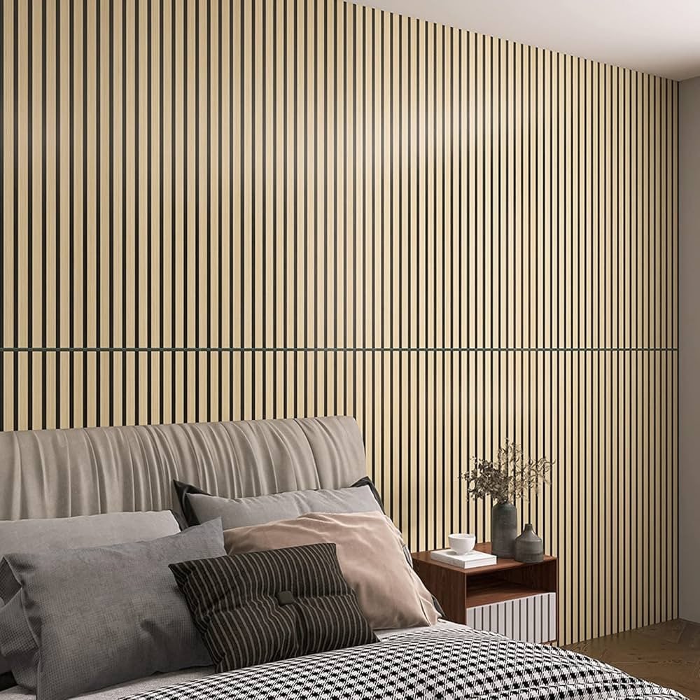 GREAT WOOD แผ่นระแนงอะคูสติก PVC รุ่นJF401-XG-1 ขนาด 300x18x2400mm.สีCozy Cream