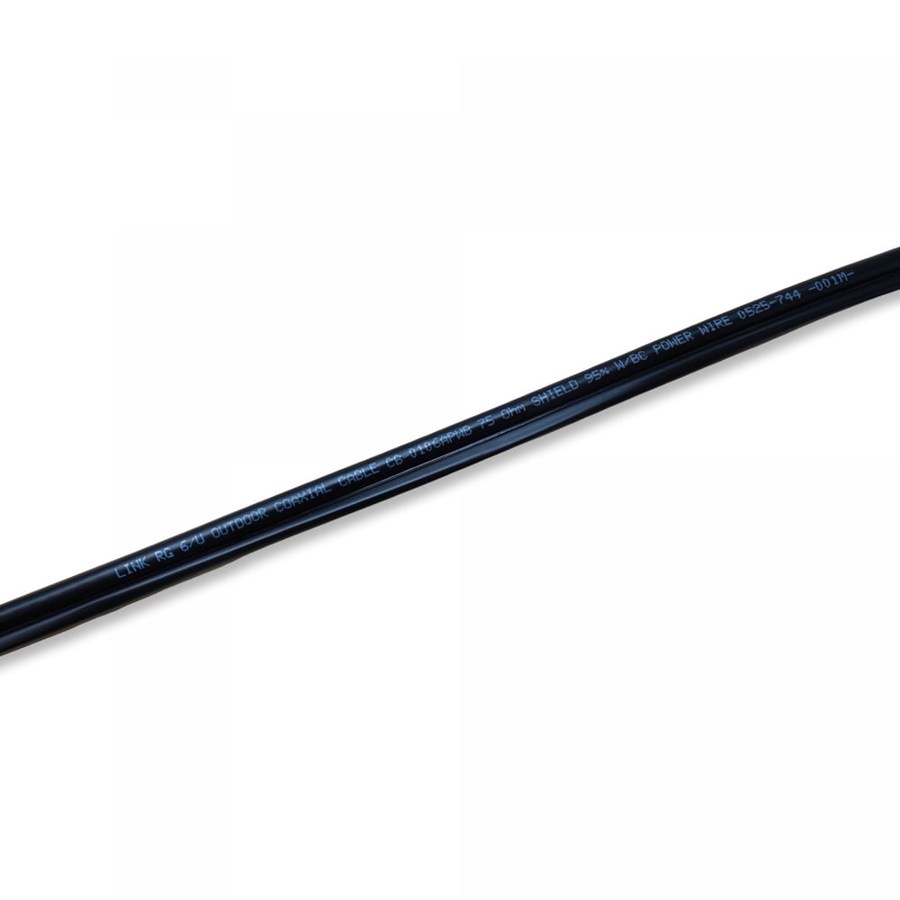 LINK สายเคเบิ้ล CCTV RG6 รุ่น CB-0106APWB-1 มีสายไฟ (100 M) สีดำ