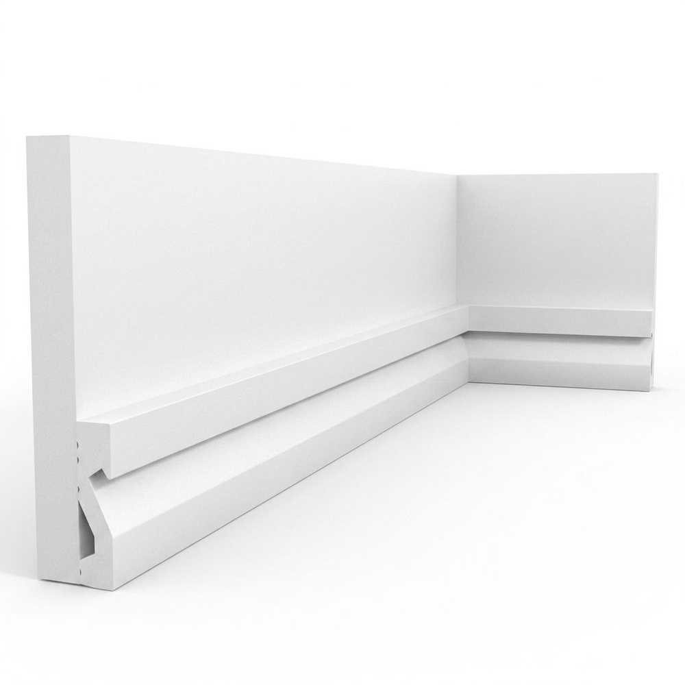 GREAT WOOD PS ไม้บัวล่าง LED SJX182-W 75x17x2900มม. สีขาว