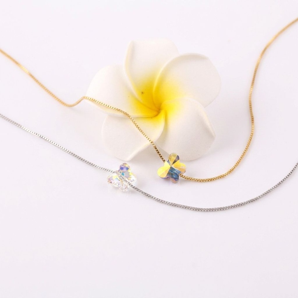 USUPSO สร้อยคอ Butterfly Crystal