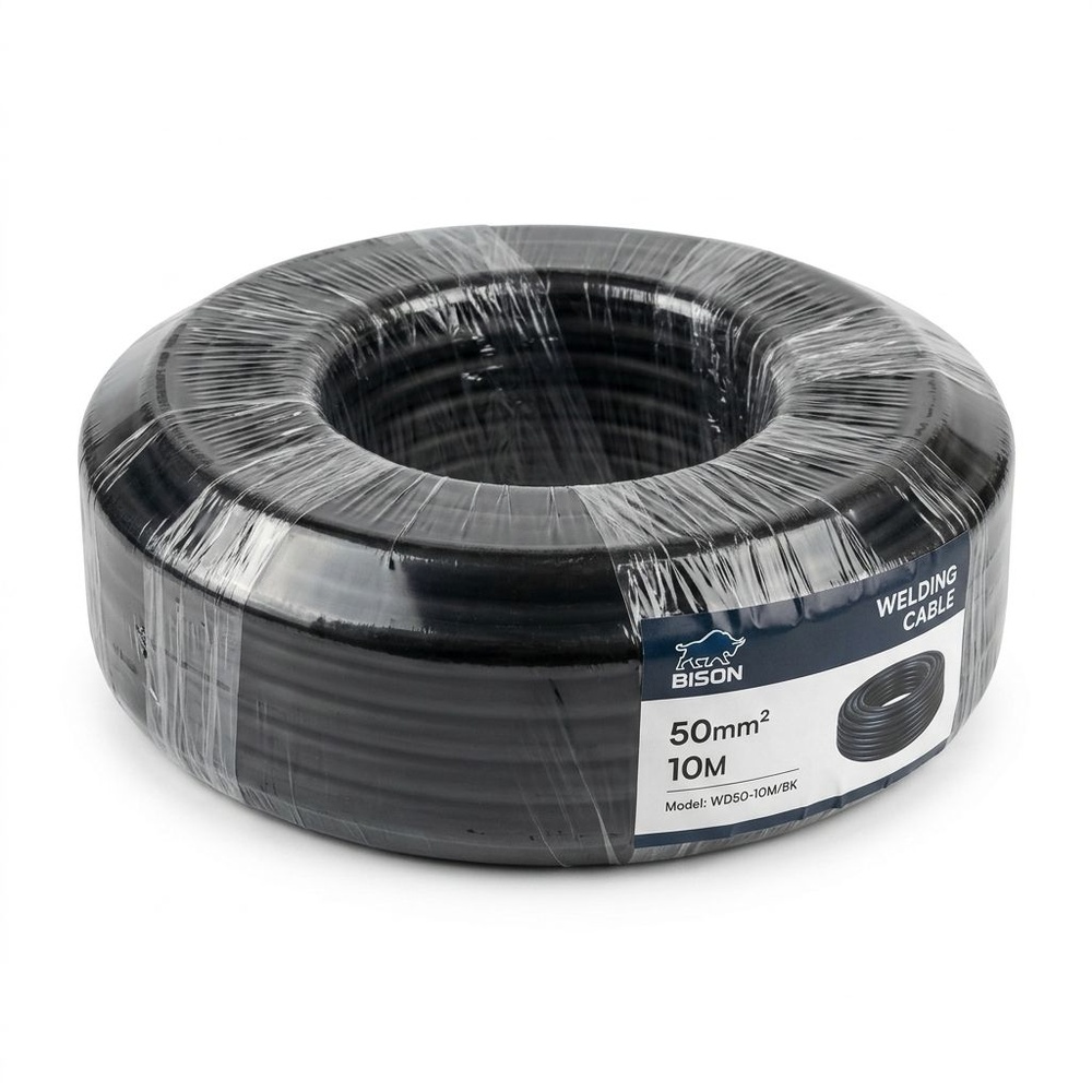 BISON สายเชื่อมทองแดง 50 มม. รุ่น WD50-10M/BK ยาว 10 เมตร สีดำ
