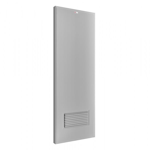 BATHIC ประตูพีวีซี BP2 70x200 ซม. สีเทา (ไม่เจาะรูลูกบิด)
