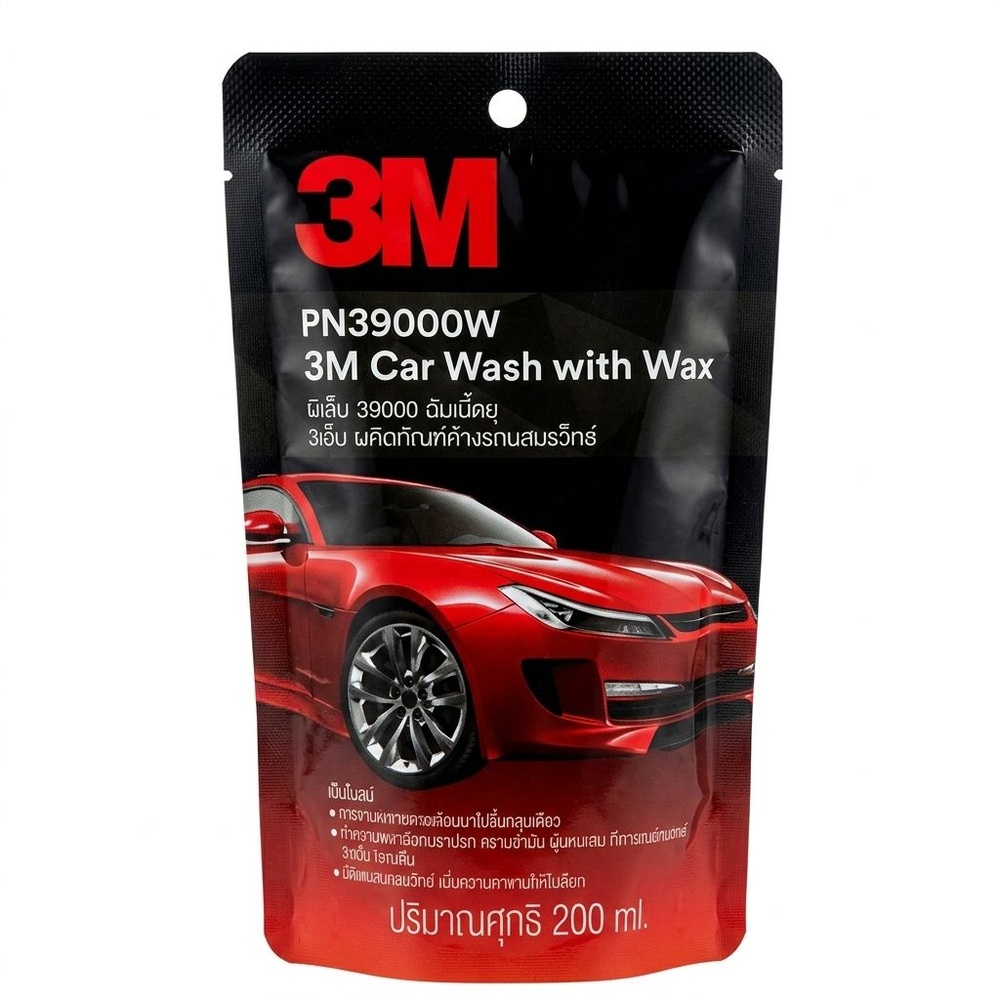 3M แชมพูล้างรถผสมแว๊กซ์ PN39000W ขนาด 200 มิลลิลิตร