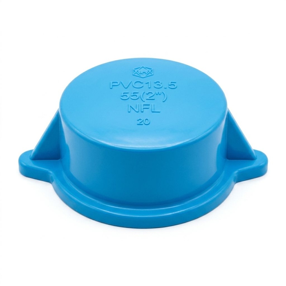 SCG ฝาครอบเกลียวใน หนา 2"(55) ชั้น 13.5 สีฟ้า