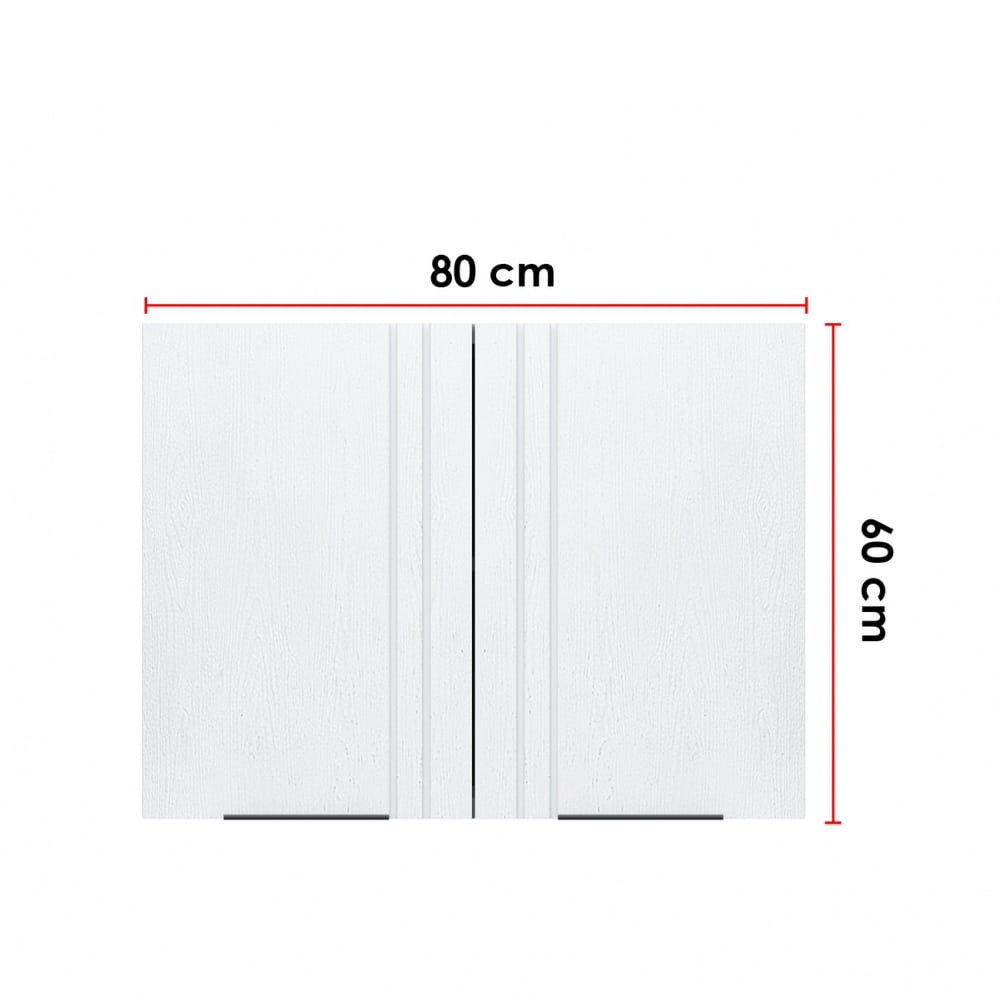 CLOSE Lumine ตู้แขวนคู่ uPVC 80x60cm. เซาะร่อง สีเพียวไวท์