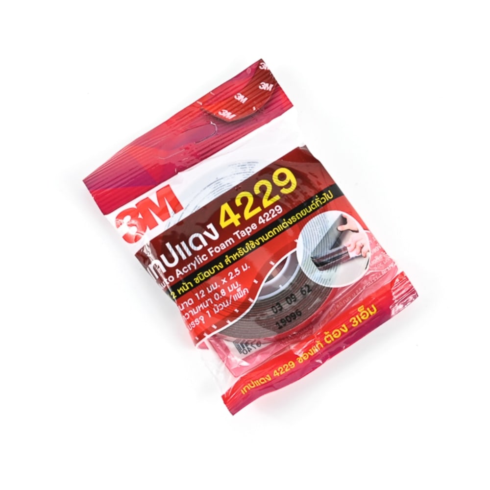 3M อะคริลิกโฟมเทป 12มมX2.5ม. รุ่น 4229 เทปแดง