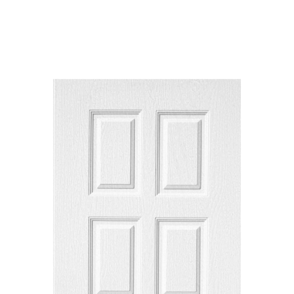 WELLINGTAN ประตู UPVC รุ่น WT003N (สำหรับใช้ภายนอก) ลูกฟัก ขนาด 90x200 ซม. สีขาว (เจาะลูกบิด)