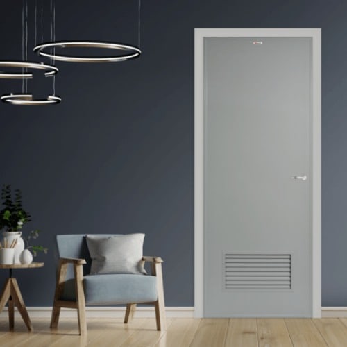 BATHIC ประตูพีวีซี BPC2 70x200 ซม. Gray (ไม่เจาะรูลูกบิด)