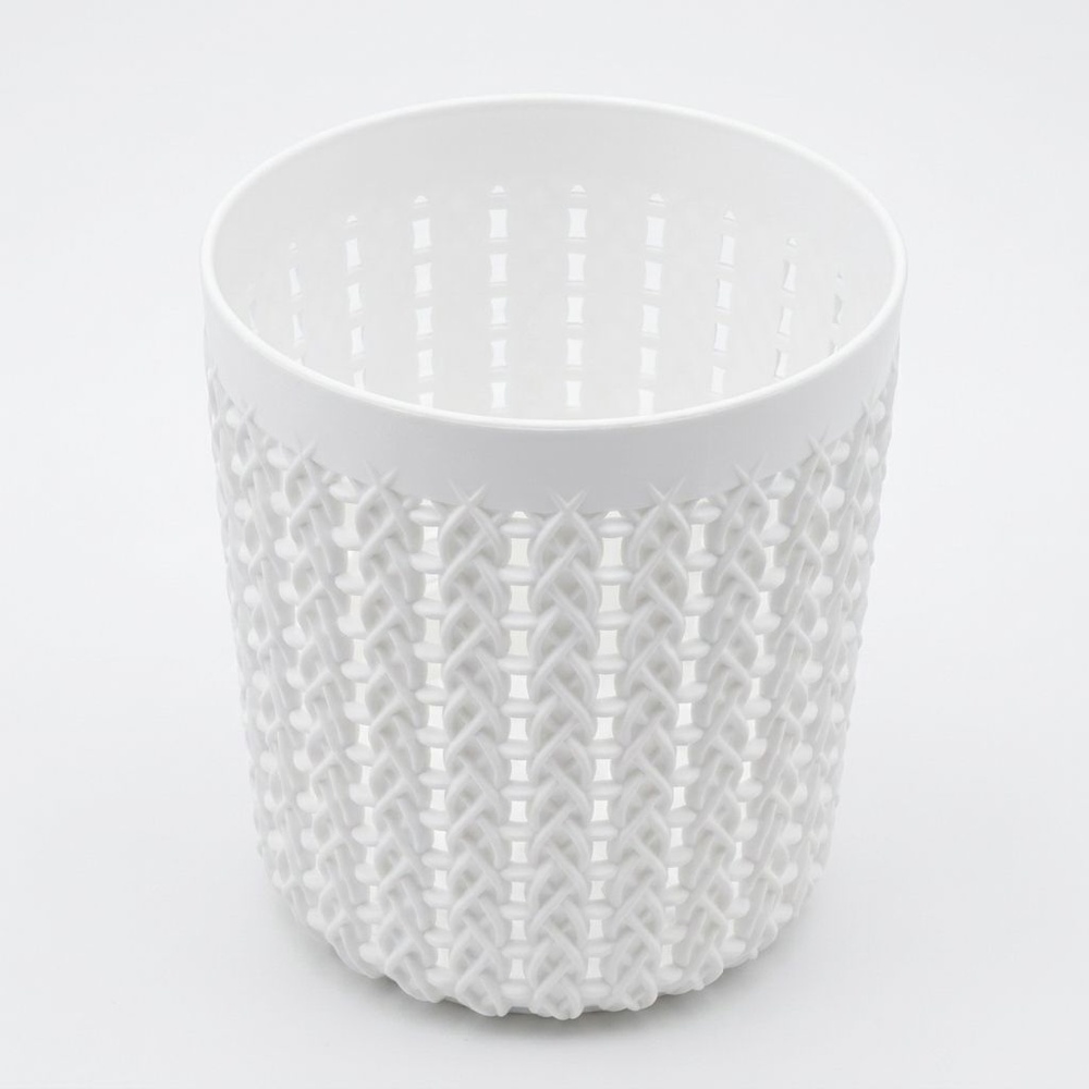 GOME ตะกร้าพลาสติกเล็กทรงกระบอก รุ่น EY011-WH ขนาด 10x10x11ซม.สีขาว
