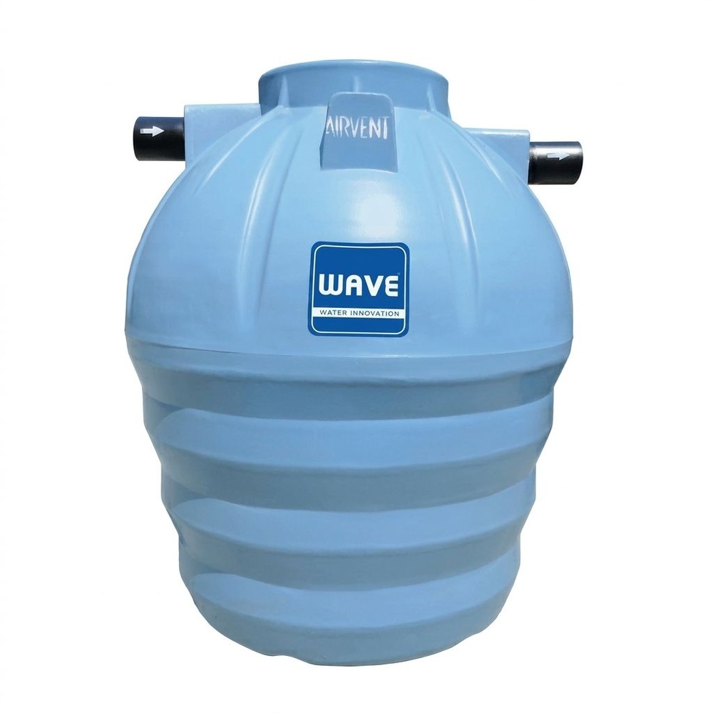 WAVE ถังบำบัดน้ำเสียแยกประเภทชนิดเกรอะ ขนาด 800L รุ่น WS สีฟ้า