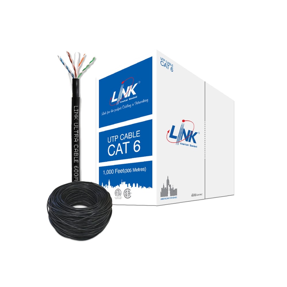 สายแลน CAT 6 UTP LINK OUT DOOR 305 M.