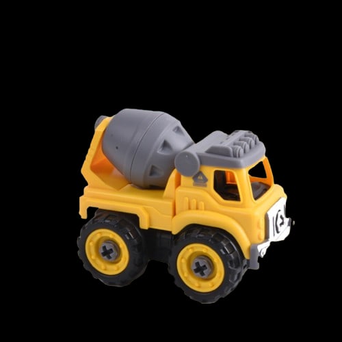 TOYS ของเล่นรถก่อสร้างโม่ปูนประกอบพร้อมรีโมตคอนโทรล รุ่น#LM9015 ขนาด18.5x9.5x15.5ซม.สีเหลือง