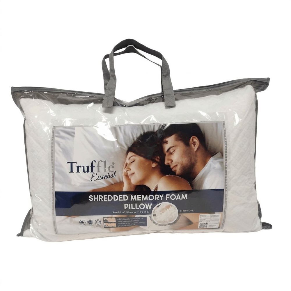 TRUFFLE Essential หมอนหนุนเมมโมรี่โฟม Shredded Memory Foam สีขาว 1300กรัม