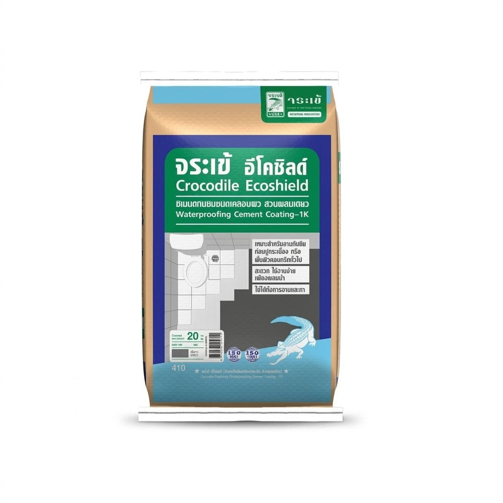 จระเข้ ซีเมนต์ทากันซึม แบบส่วนผสมเดียว อีโค่ ชิลด์ 20 กก.