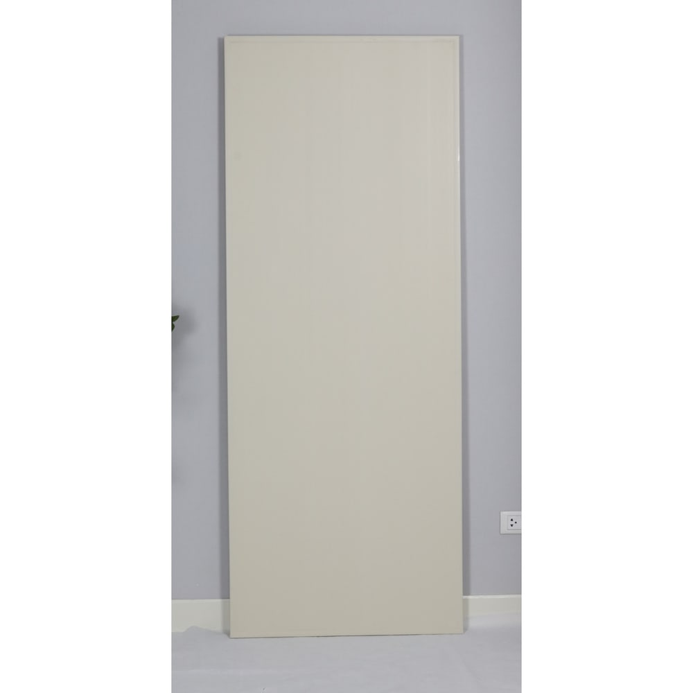 WELLINGTAN ประตูพีวีซีพร้อมวงกบบานทึบ รุ่น W1 70x180 ซม. สีครีม (เจาะลูกบิด)
