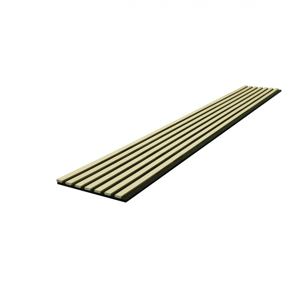 GREAT WOOD แผ่นระแนงอะคูสติก PVC รุ่นJF401-XG-1 ขนาด 300x18x2400mm.สีCozy Cream