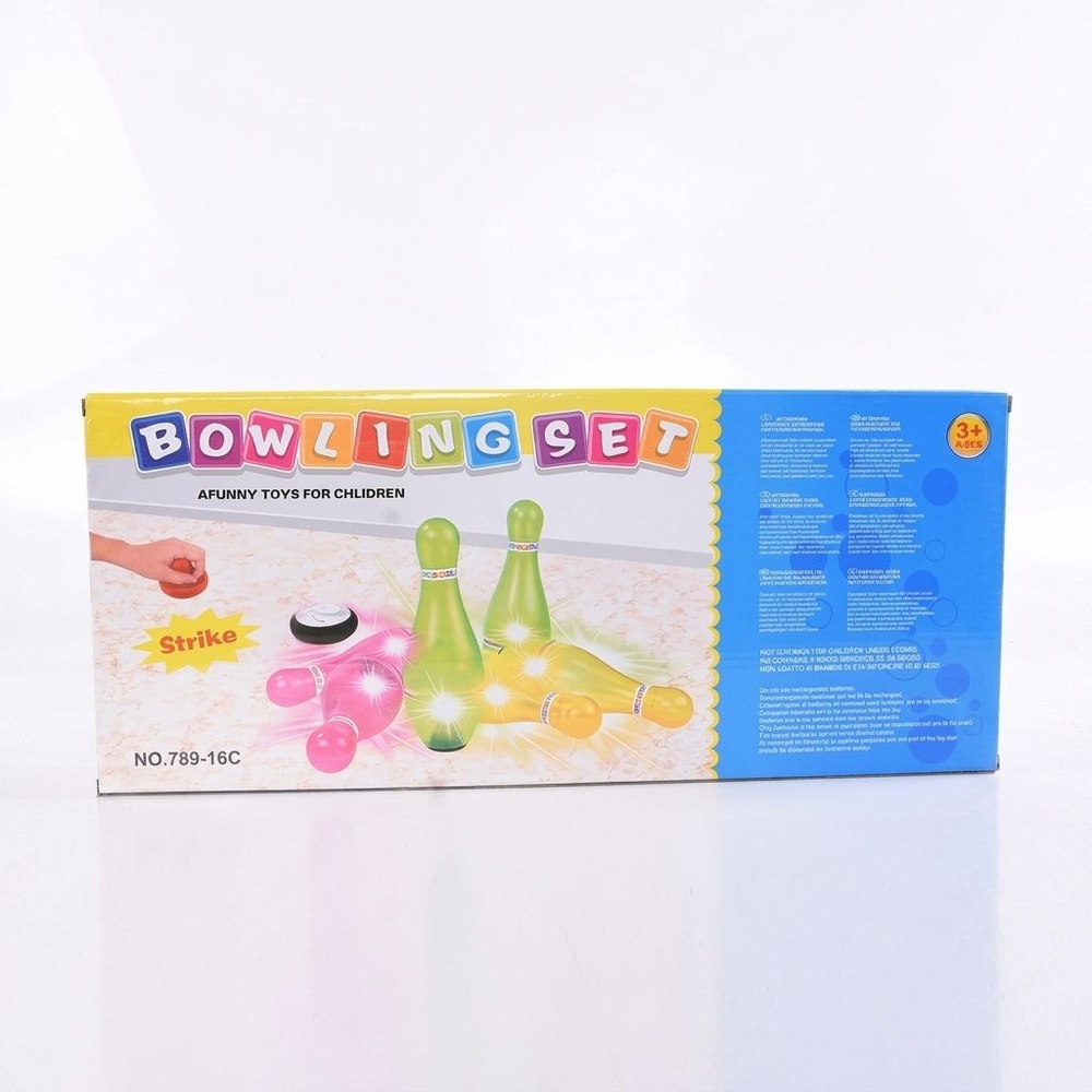 TOYS ชุดของเล่นโบว์ลิ่งมีไฟเด็ก#789-16C ขนาด (44.5x19x6.8 ซม.)