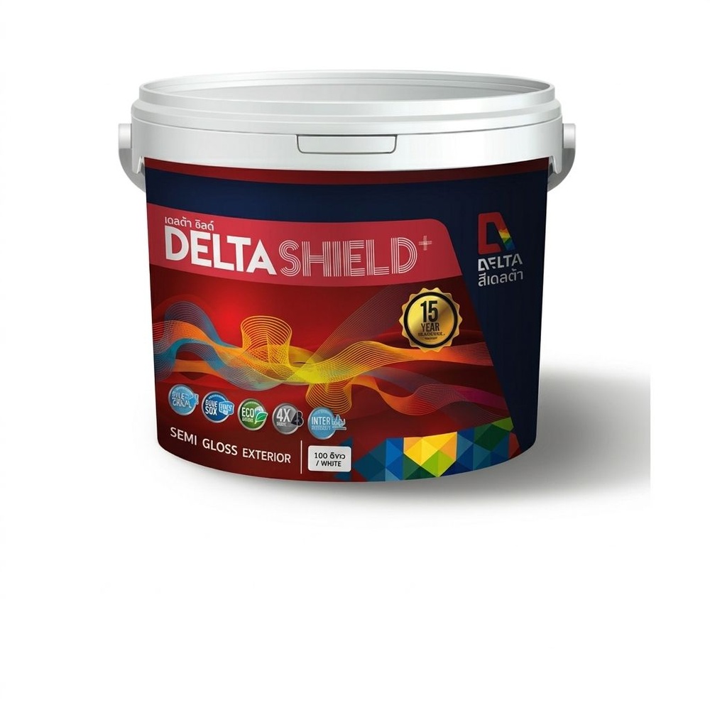Delta สีน้ำอะครีลิค เดลต้าชิลด์พลัส ทาภายนอก กึ่งเงา เบส A 3.6 ลิตร
