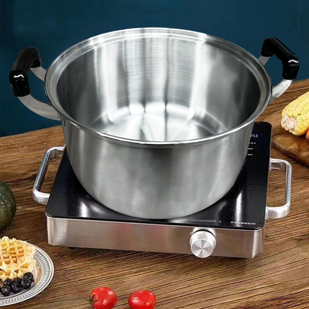 KOCH KITCHEN หม้อต้มสเตนเลสพร้อมฝา WINNIE-L24 สีเงิน