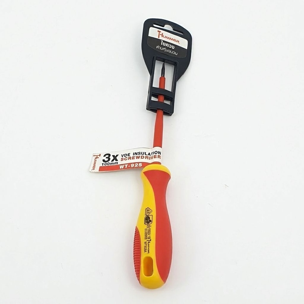 HUMMER ไขควงปากแบนหุ้มฉนวน รุ่น WT-925 ขนาด 3X100มม.