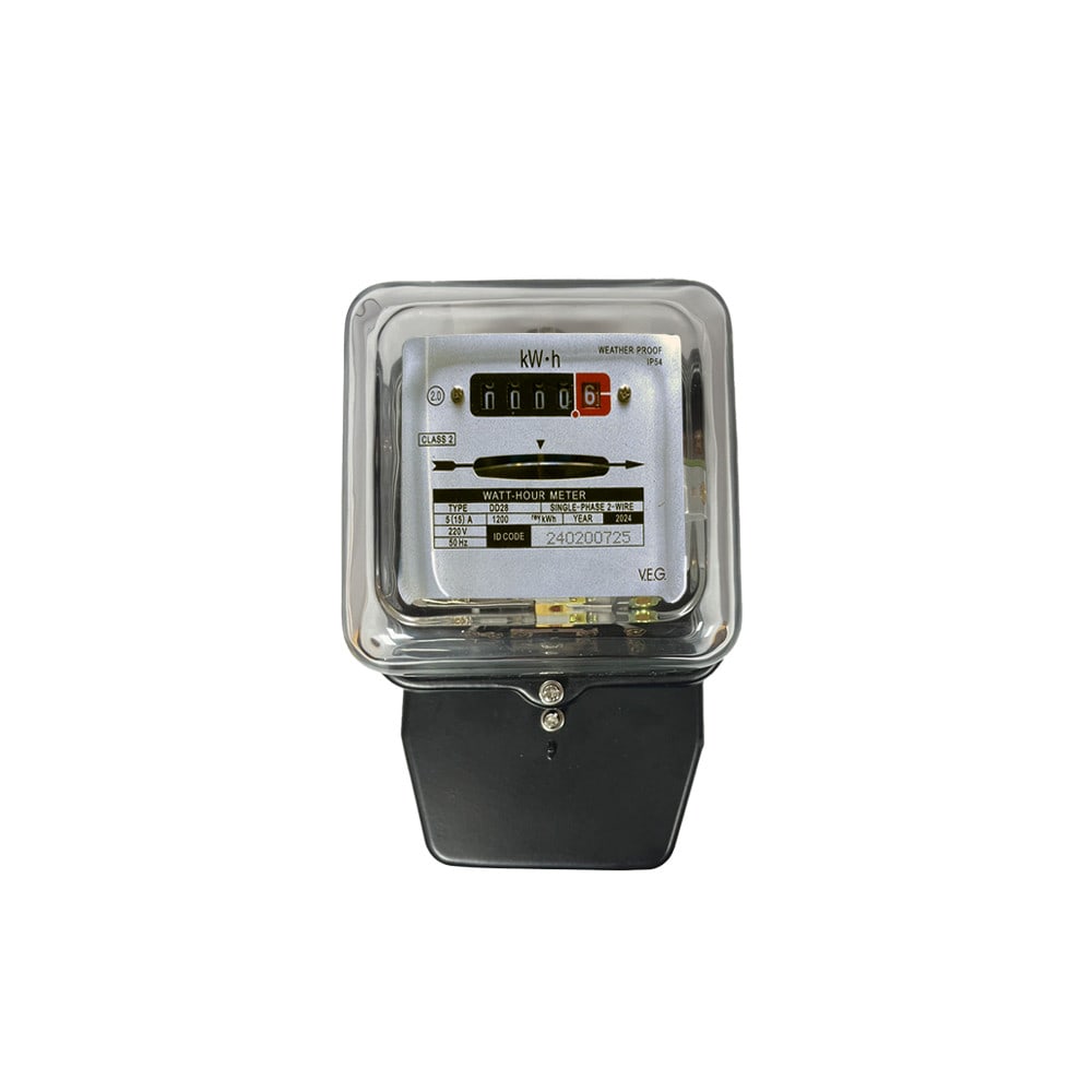 V.E.G มิเตอร์ไฟฟ้า 1 เฟส 2 สาย ขนาด 5(15) แอมป์ รุ่น (DD 28)