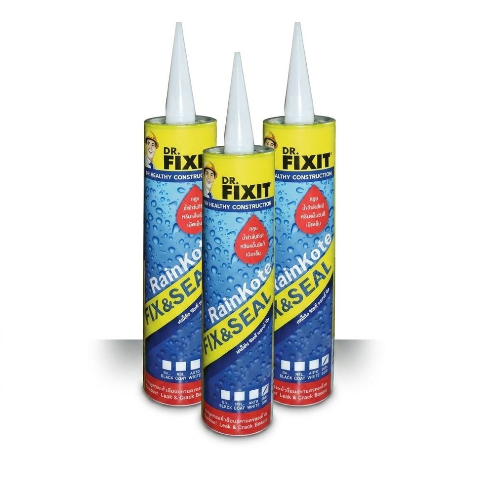 DR.Fixit วัสดุซ่อมรอยแตกร้าวและยารอยต่อชนิดเย็น เรนโค้ท ฟิกซ์แอนด์ซีล สีเทา