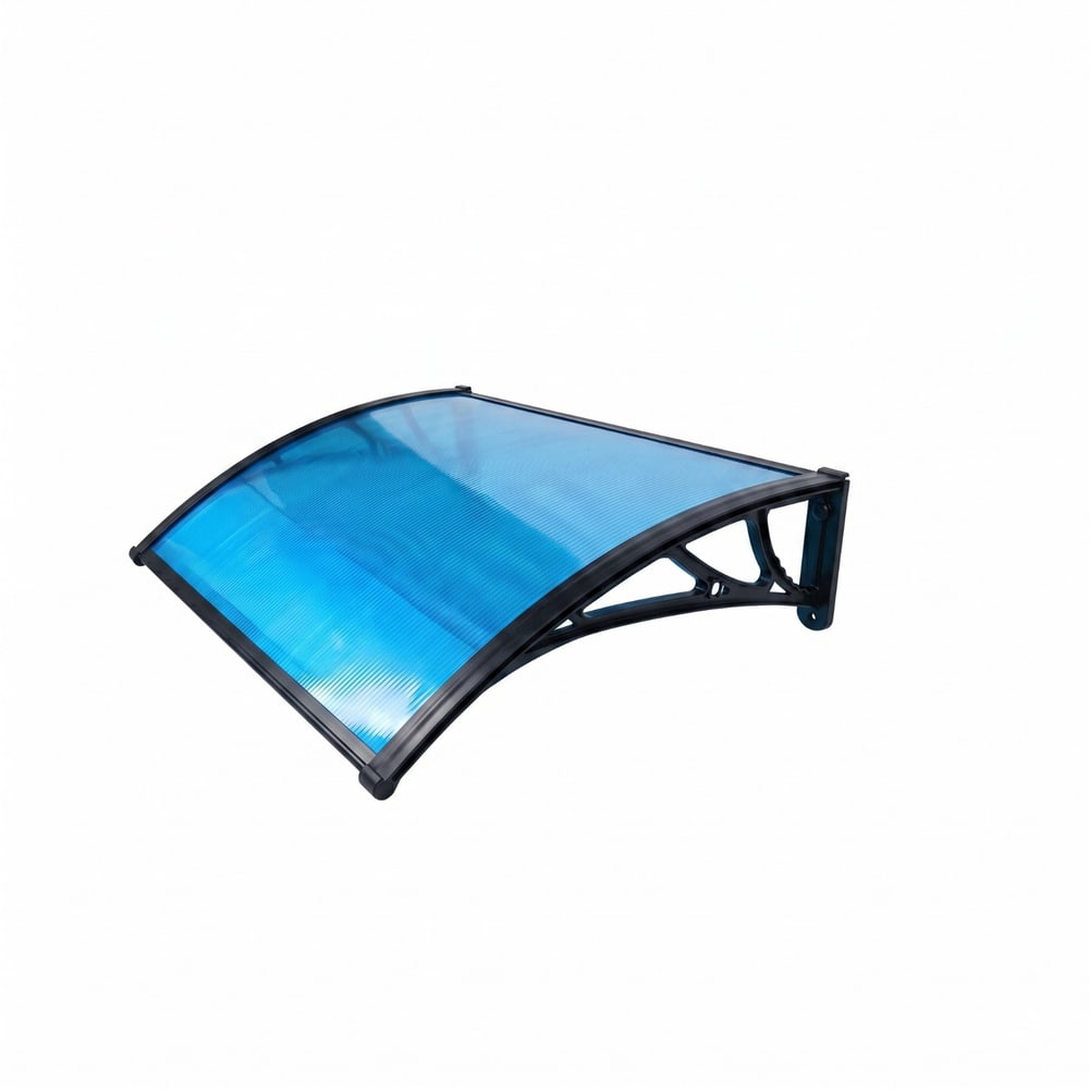 WELLINGTAN ชุดกันสาดโพลีคาร์บอเนต NWT08-1 ขนาด 100x150 ซม. 6มม. สีน้ำเงิน