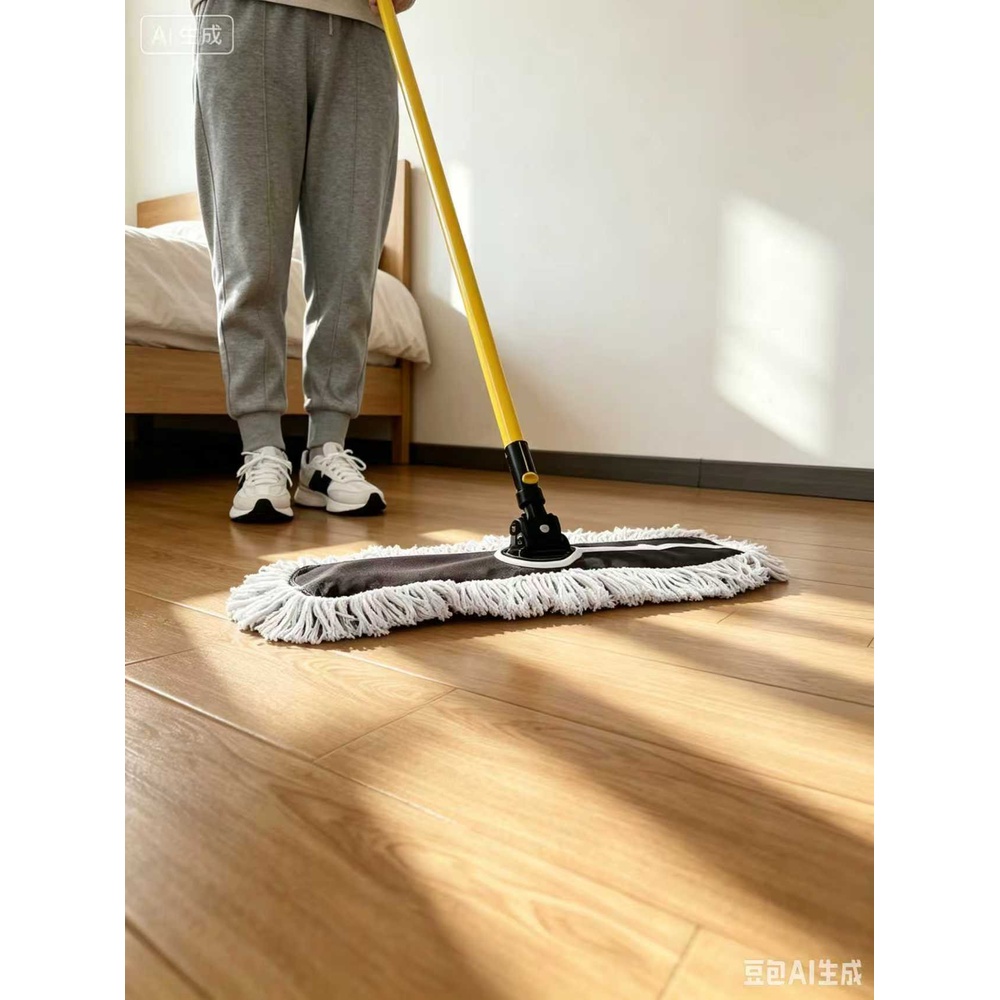 WINK PLUS ม็อปดันฝุ่นด้ามเหล็กเคลือบ 24 นิ้ว รุ่น YM3060-24 ขนาด 29.2x65x142 cm. สีขาว