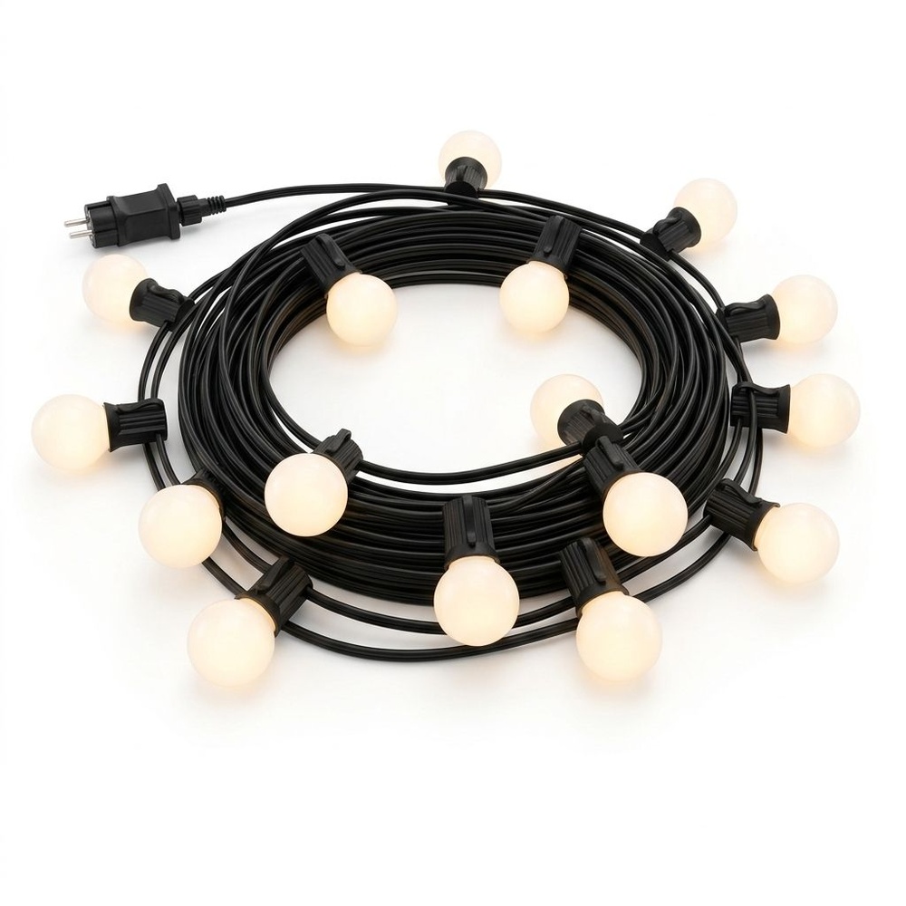 EILON ขั้วห้อยหลอด Bulb พร้อมสายไฟ 20 เมตร (65ขั้ว) รุ่น PQS-JT20-65 สีดำ