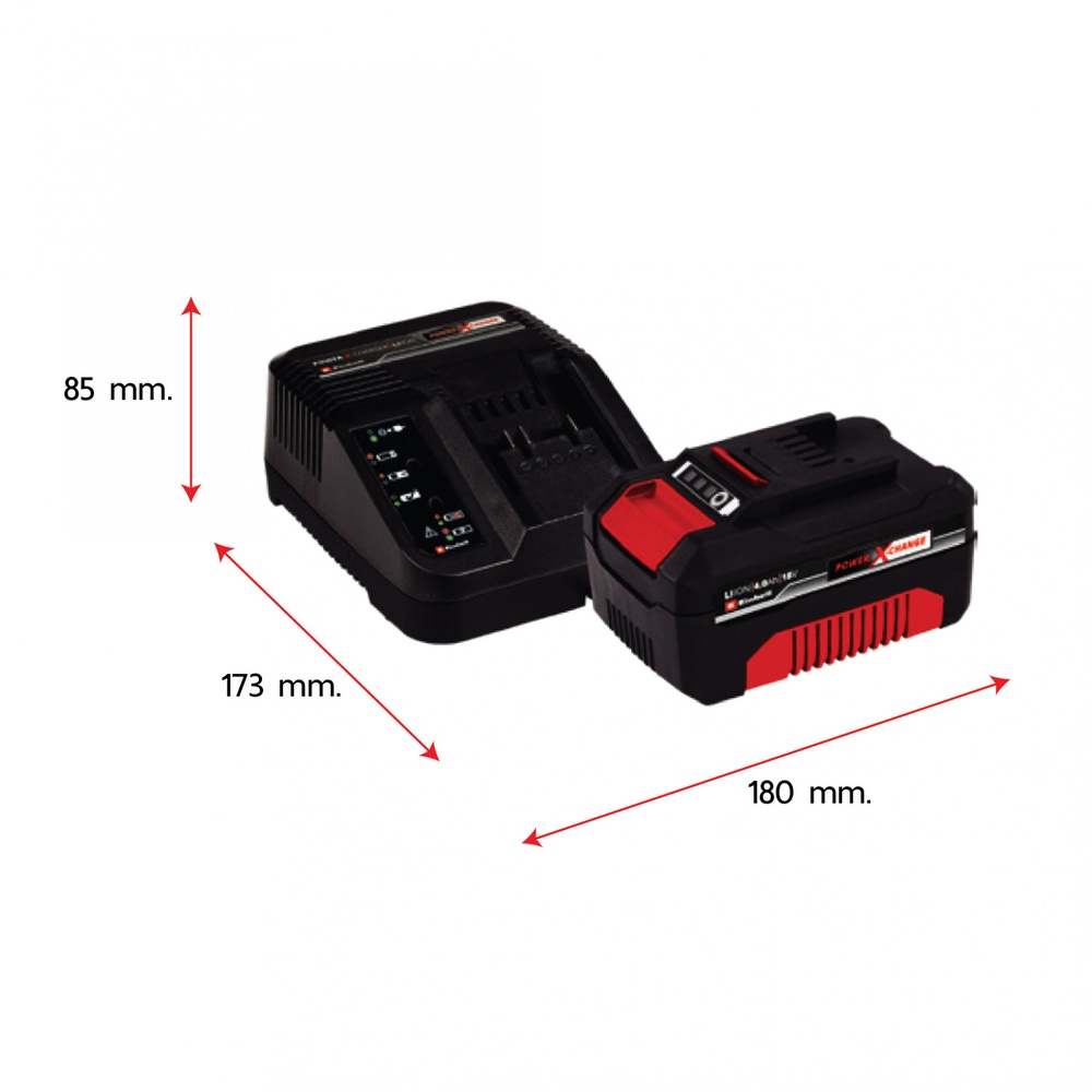 Einhell ชุดแบตเตอรี่พร้อมเครื่องชาร์จความจุ 4.0 Ah รุ่น Power X-Change Starter Kit 4.0