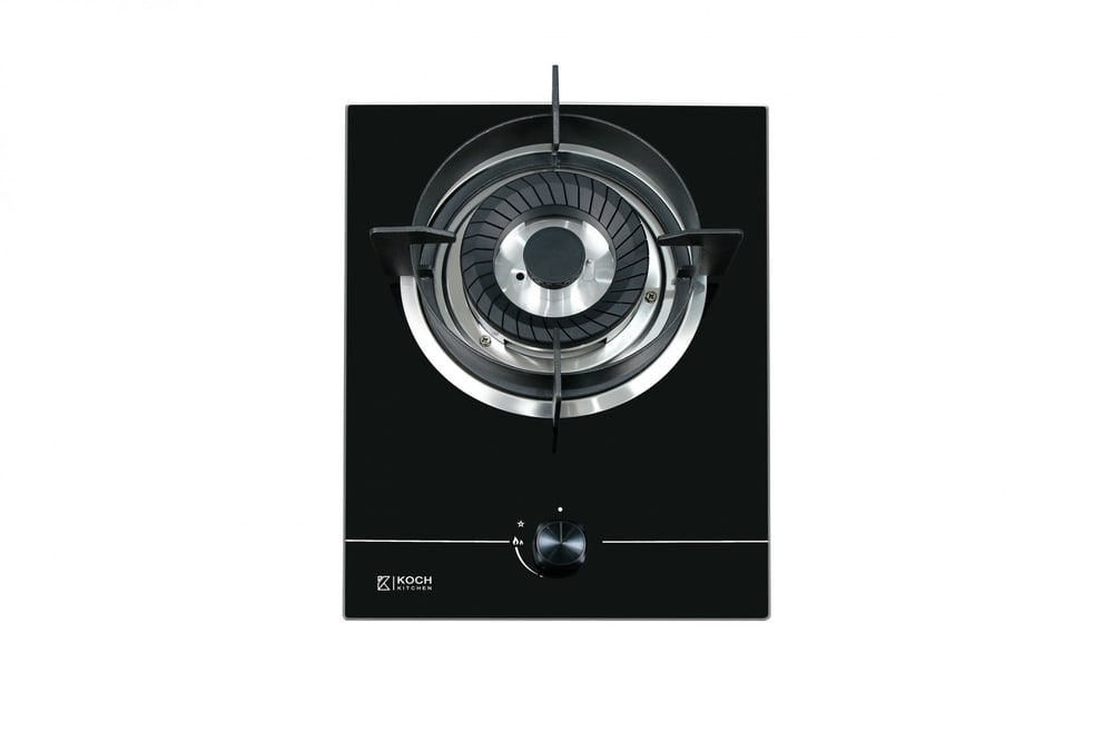 KOCH KITCHEN เตาแก๊สแบบฝังหน้ากระจก 1 หัวเตา NICASIO K-03 สีดำ