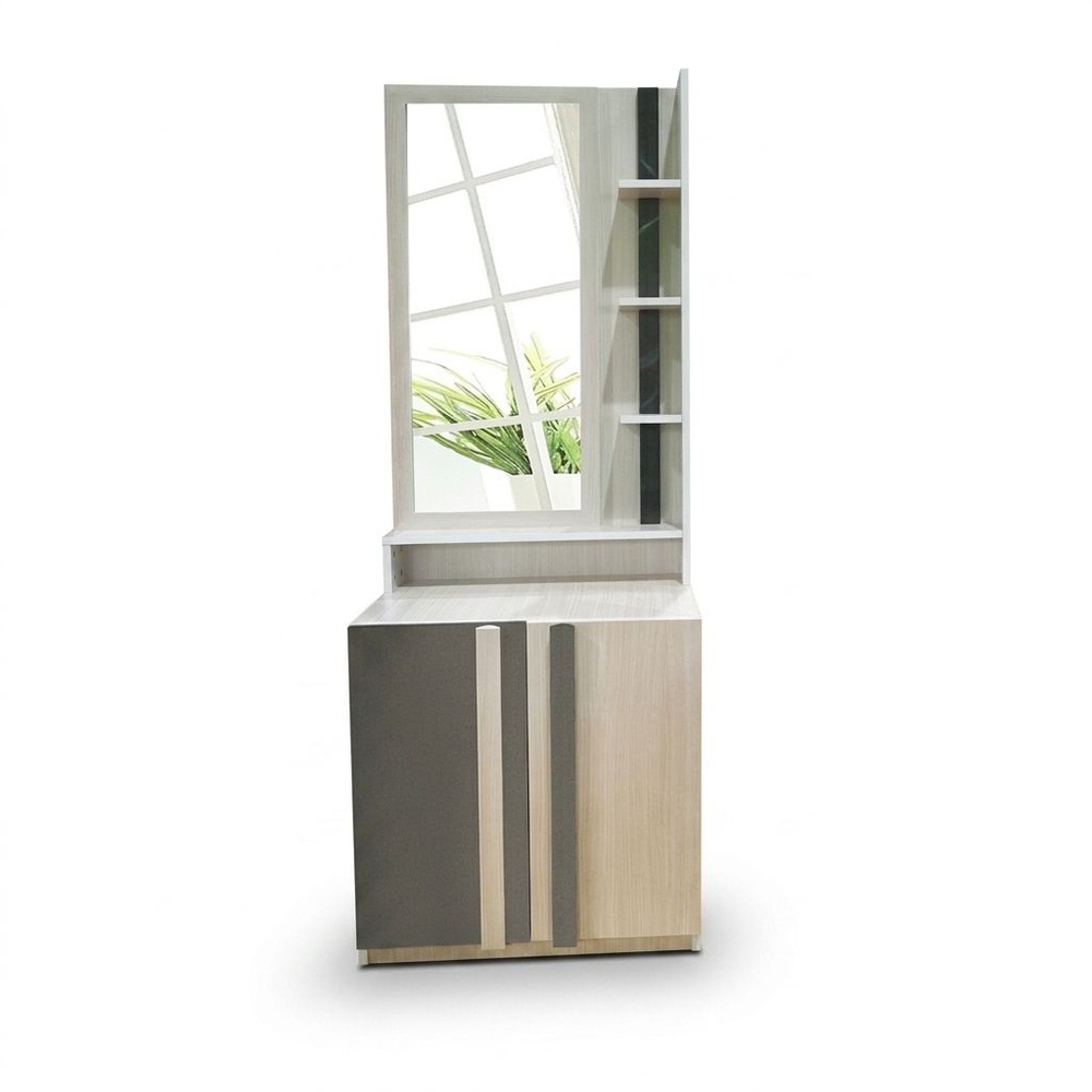DELICATO โต๊ะเครื่องแป้ง รุ่น ฟอร่าขนาด 60x40x170ซม. สีเมเปิ้ล/เทาผ้า