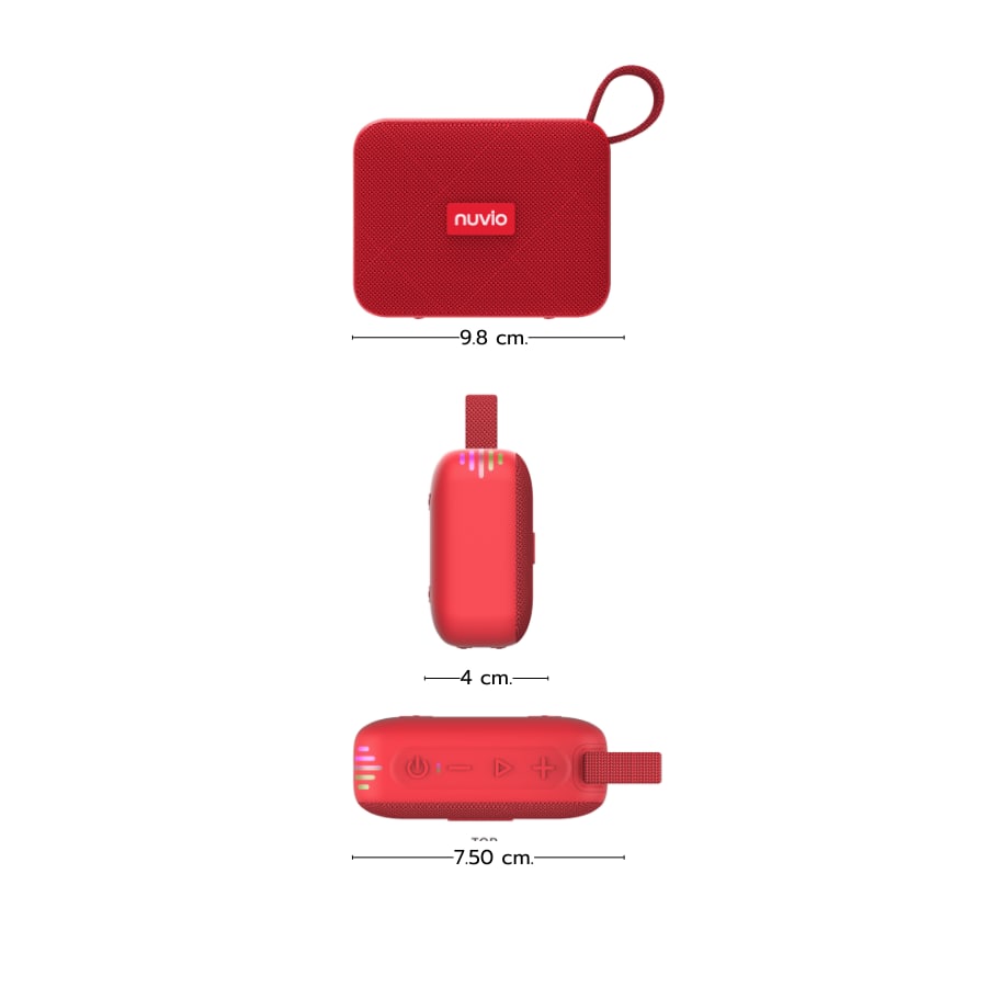 NUVIO ลำโพงบลูทูธพกพา รุ่น TF-M27 สีแดง