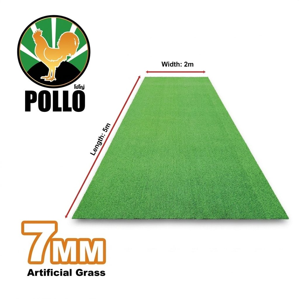 POLLO หญ้าเทียมตกแต่ง รุ่นGreenland-S725 ขนาด7มม. กว้าง2เมตร x ยาว5 เมตร สีเขียวอ่อน